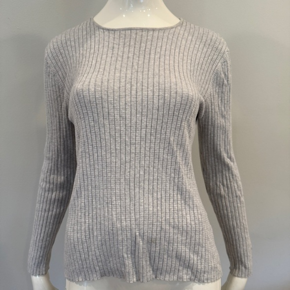 J. Mclaughlin Ribbed Long Sleeve Button Detail - image 1